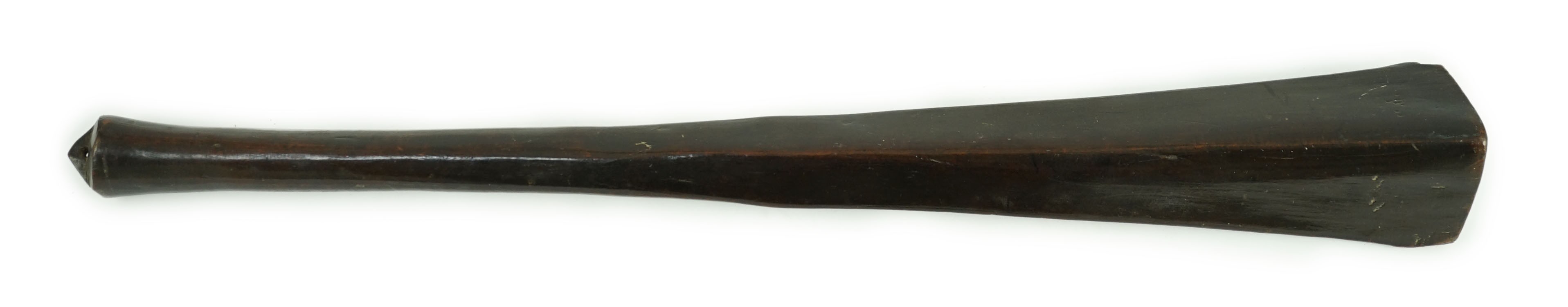 A Bowai Fijian hardwood war club, 65cm long